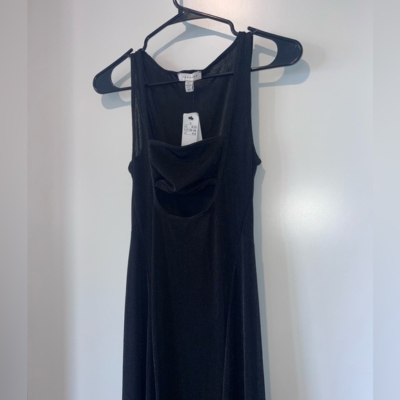 NWT Top Shop Black Dress with Cutout - Picture 2 of 5